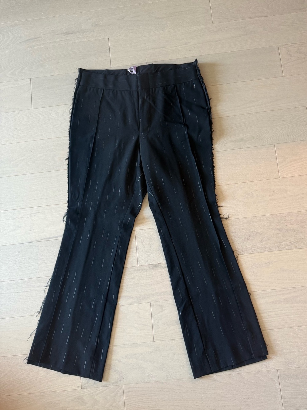 Comme des Garçons Black Tailored Trousers with Pinstripe Detail